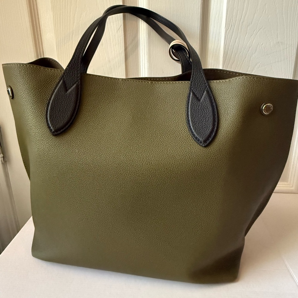 Louis Vuitton Lockme Go Tote Khaki Olive Noir pebbled Leather - Picture 3 of 16